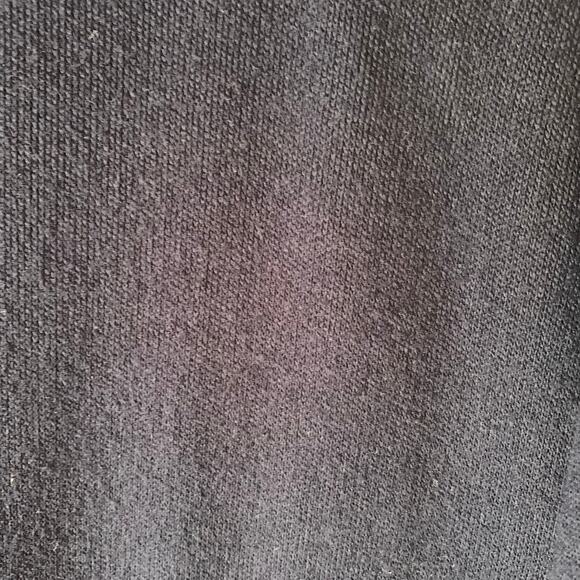 Vintage Karen Lessly Navy Cardigan Silver Metallic Thread and Rose Buttons Large - Picture 13 of 13